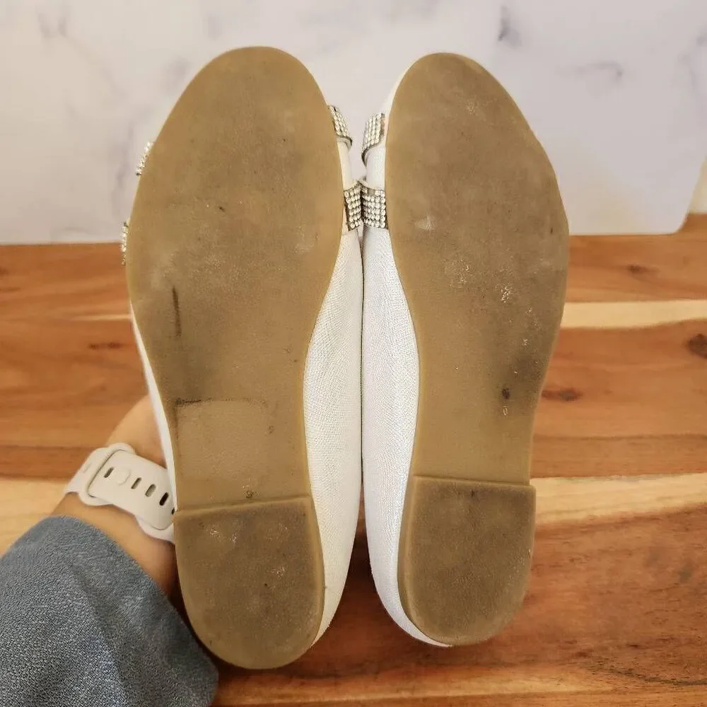 Kenneth Cole reaction young girls youth slip-on ballet flat size 3 Glam silver r